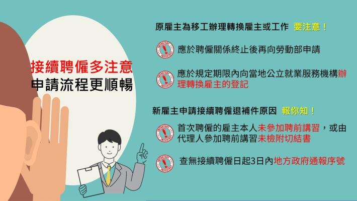 1120201勞動部勞動力發展署新聞稿(附圖)_接續聘僱多注意 申請流程更順暢